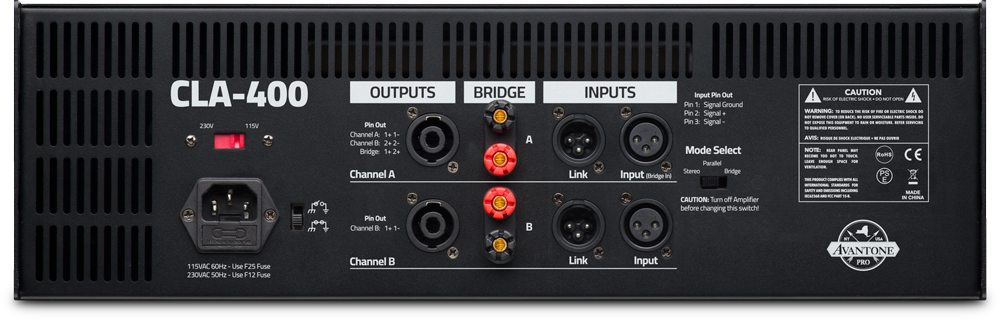 Ideal für Stereo- oder Bridged Mono-Betrieb.